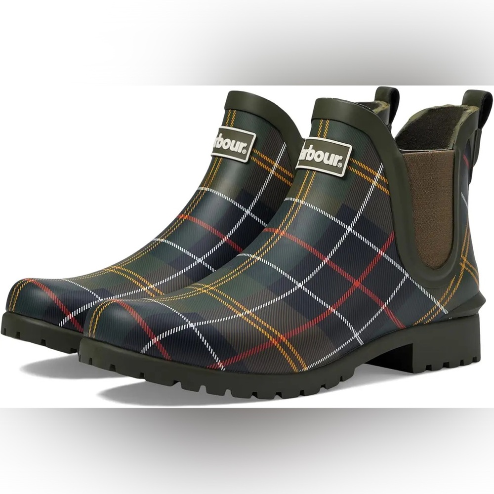 Barbour Wilton Wellington in Classic Tartan Women’s UK 8 US 10 EU 42 Rain Boots